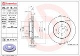 Brzdový kotouč BREMBO 09.A116.11