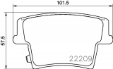 Sada brzdových destiček BREMBO P11040 - DODGE