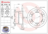 Brzdový kotouč BREMBO 08.7772.10 - IVECO
