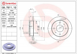 Brzdový kotouč BREMBO 08.7811.10 - HYUNDAI