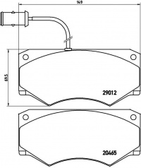 Sada brzdových destiček BREMBO PA6013 - IVECO Sada brzdových destiček BREMBO PA6013 - IVECO