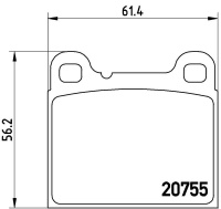 Sada brzdových destiček BREMBO P86002
