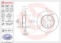 Brzdový kotouč BREMBO 08.7627.11