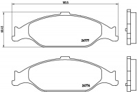 Sada brzdových destiček BREMBO P24082