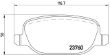 Sada brzdových destiček BREMBO P23089 - ALFA ROMEO