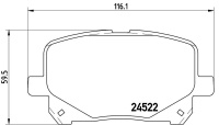 Sada brzdových destiček BREMBO P83100 - TOYOTA Sada brzdových destiček BREMBO P83100 - TOYOTA