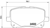 Sada brzdových destiček BREMBO P83100 - TOYOTA
