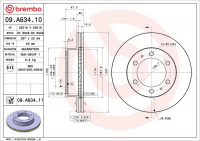 Brzdový kotouč BREMBO 09.A634.11 - TOYOTA