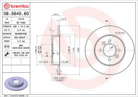 Brzdový kotouč BREMBO 08.5645.60 - RENAULT Brzdový kotouč BREMBO 08.5645.60 - RENAULT