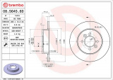 Brzdový kotouč BREMBO 08.5645.60 - RENAULT