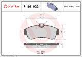 Sada brzdových destiček BREMBO P56022 - NISSAN