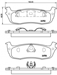 Sada brzdových destiček BREMBO P24083 - LINCOLN Sada brzdových destiček BREMBO P24083 - LINCOLN