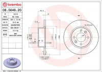 Brzdový kotouč BREMBO 08.5646.20 - RENAULT Brzdový kotouč BREMBO 08.5646.20 - RENAULT