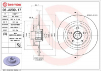 Brzdový kotouč BREMBO 08.A239.17 - RENAULT