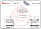 Sada brzdových destiček BREMBO P56027 - NISSAN
