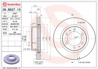 Brzdový kotouč BREMBO 09.B627.10 - TOYOTA Brzdový kotouč BREMBO 09.B627.10 - TOYOTA