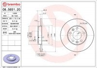 Brzdový kotouč BREMBO 08.5651.20 - RENAULT Brzdový kotouč BREMBO 08.5651.20 - RENAULT