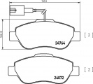 Sada brzdových destiček BREMBO P24150 - FIAT, FORD