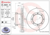 Brzdový kotouč BREMBO 09.8925.10 - MERCEDES-BENZ
