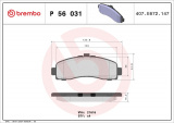 Sada brzdových destiček BREMBO P56031 - NISSAN