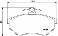 Sada brzdových destiček BREMBO P85011 - SEAT, VW