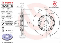 Brzdový kotouč BREMBO 09.A665.23 - CADILLAC, CHEVROLET Brzdový kotouč BREMBO 09.A665.23 - CADILLAC, CHEVROLET