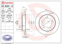 Brzdový kotouč BREMBO 08.B304.10 Brzdový kotouč BREMBO 08.B304.10