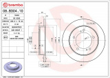 Brzdový kotouč BREMBO 08.B304.10
