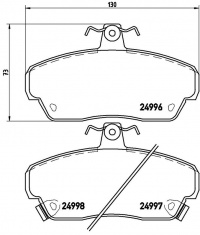 Sada brzdových destiček BREMBO P52020 - ROVER Sada brzdových destiček BREMBO P52020 - ROVER