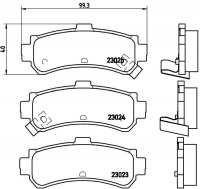 Sada brzdových destiček BREMBO P56035 - NISSAN Sada brzdových destiček BREMBO P56035 - NISSAN