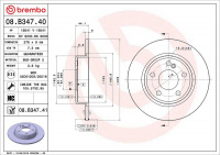 Brzdový kotouč BREMBO 08.B347.41