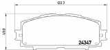 Sada brzdových destiček BREMBO P83086 - DAIHATSU, TOYOTA