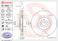 Brzdový kotouč BREMBO 09.8933.11 - ALFA ROMEO