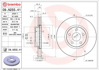 Brzdový kotouč BREMBO 09.N255.41