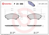 Sada brzdových destiček BREMBO P24086