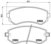 Sada brzdových destiček BREMBO P56039 - NISSAN Sada brzdových destiček BREMBO P56039 - NISSAN