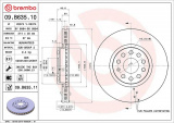 Brzdový kotouč BREMBO 09.B635.11 - SEAT, SKODA, VW