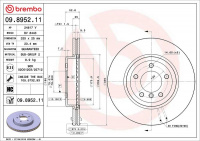 Brzdový kotouč BREMBO 09.8952.11 - BMW