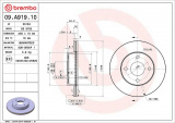 Brzdový kotouč BREMBO 09.A919.10