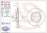 Brzdový kotouč BREMBO 09.9133.81