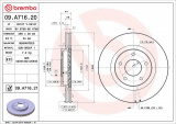 Brzdový kotouč BREMBO 09.A716.21 - NISSAN