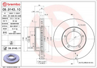 Brzdový kotouč BREMBO 09.9143.11