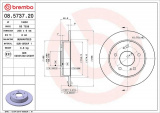 Brzdový kotouč BREMBO 08.5737.20 - NISSAN