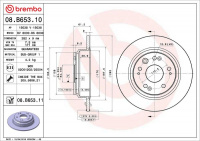 Brzdový kotouč BREMBO 08.B653.11