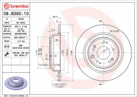 Brzdový kotouč BREMBO 08.B360.10 Brzdový kotouč BREMBO 08.B360.10
