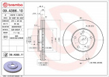 Brzdový kotouč BREMBO 09.A386.10 - TOYOTA