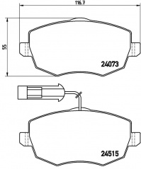 Sada brzdových destiček BREMBO P23128 - LANCIA Sada brzdových destiček BREMBO P23128 - LANCIA