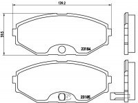 Sada brzdových destiček BREMBO P56045 - INFINITI, NISSAN