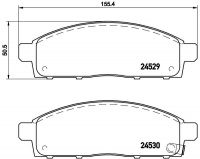 Sada brzdových destiček BREMBO P54038 - FIAT, MITSUBISHI