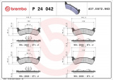 Sada brzdových destiček BREMBO P24042